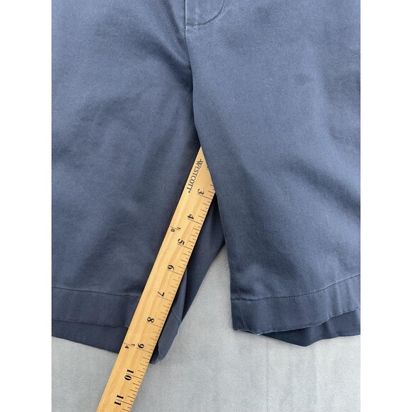 Brooks Brothers Shorts Mens 36 Navy Advantage Chino Stretch Flat Front Casual - Picture 9 of 11